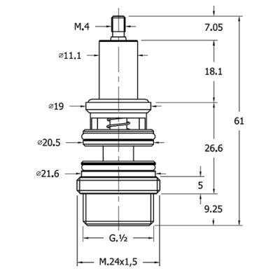 DV50 Compact 'Pull Up' Bath/Shower Mixer Diverter